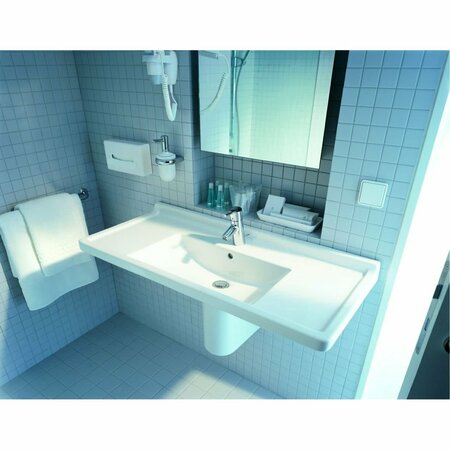 DURAVIT Furniture Washbasin 41" Starck 3 w/Overflow+FucetDk, 1 Hole Wh 0304100000